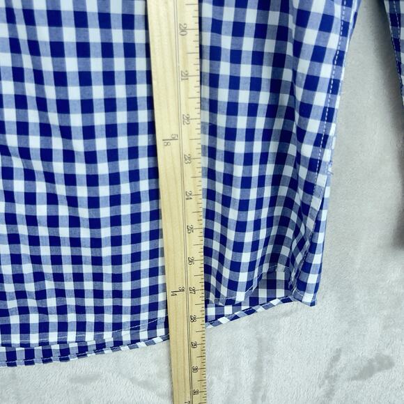Bowery & Broome Mens Large Blue Check Cotton Shirt Outdoor Cabincore Gorpcore - Picture 9 of 10